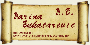 Marina Bukatarević vizit kartica